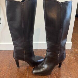 YVES SAINT LAURENT Brown Leather Boots Size 10